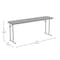 Flash Furniture 18 W, 70.8 L, 29 H, Metal, Plastic, Plastic: Polyethylene Top, Gray RB-1872-GY-GG - alternate 6